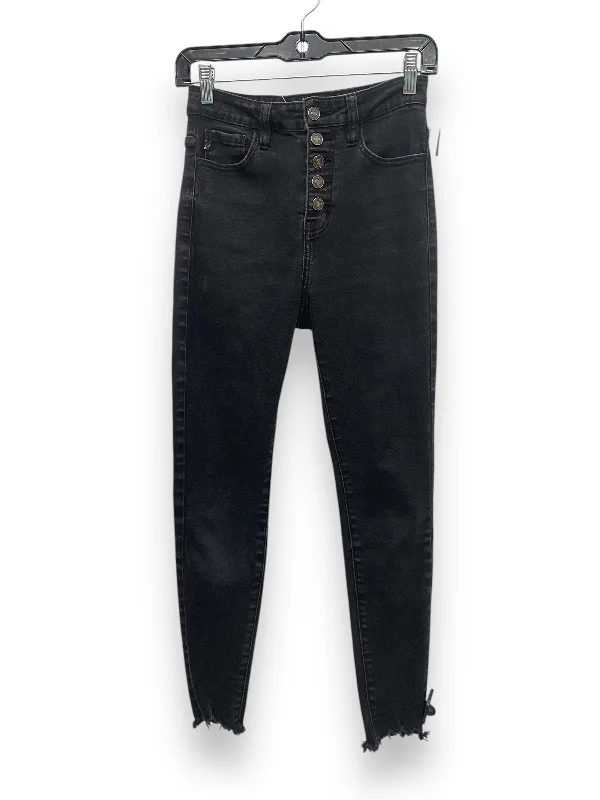 Women's Jodhpurs with V-Shaped CollarJeans Straight By Kancan In Black, Size: 2