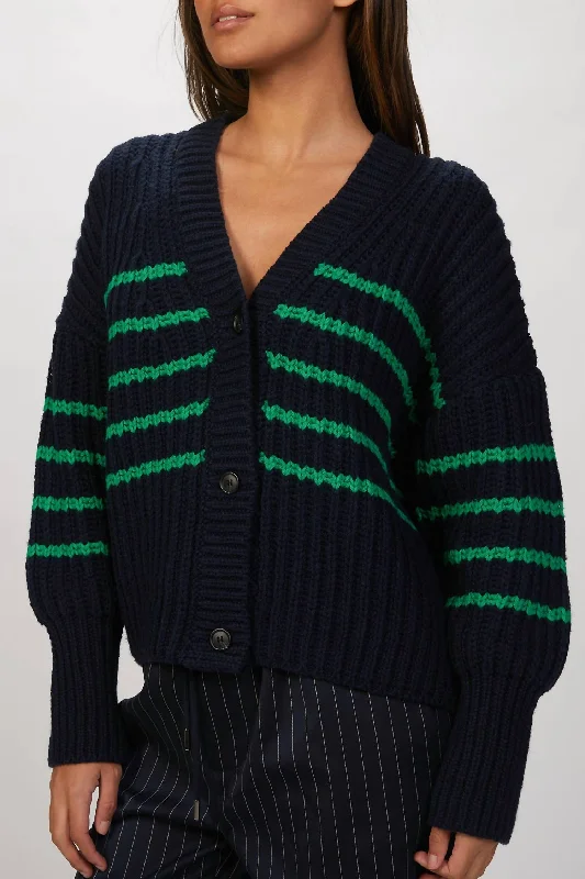 Women's Fisherman's SweatersTupper Knit Cardigan In Indigo