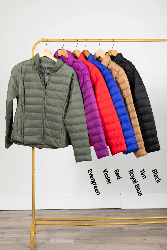 Women's Coats with SleevesPackable Lightweight Thermal Full Zip Jacket