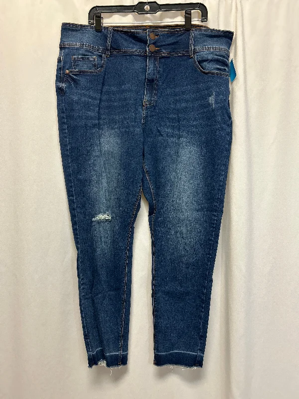 Women's Jodhpurs with Full LengthJeans Skinny By Clothes Mentor In Blue Denim, Size: 20