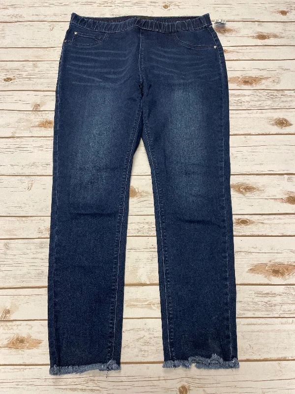 Women's Jodhpurs with Square CollarJeans Jeggings By Cme In Blue Denim, Size: L