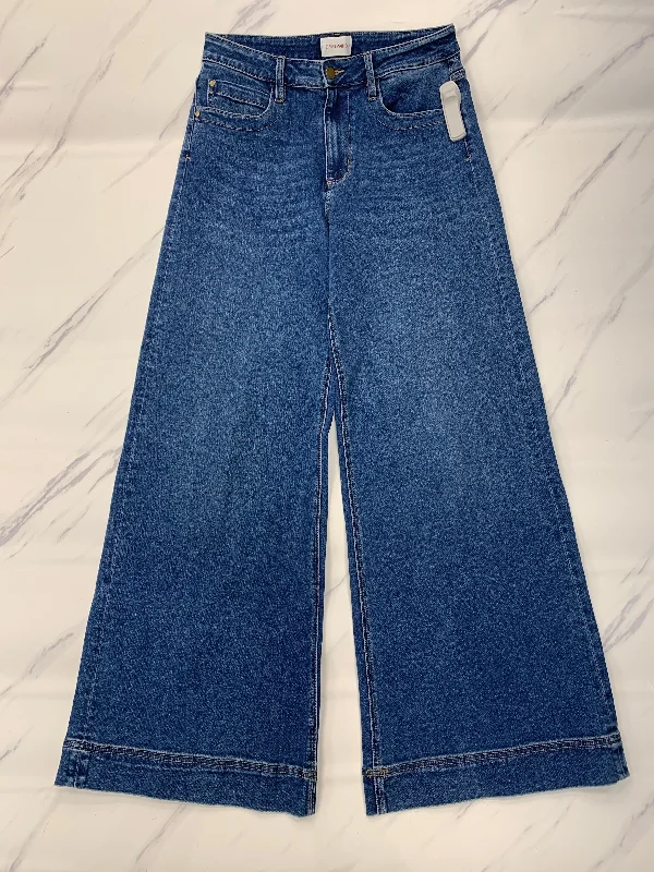 Women's Jodhpurs with Boat NeckJeans Flared By Driftwood In Blue Denim, Size: 8