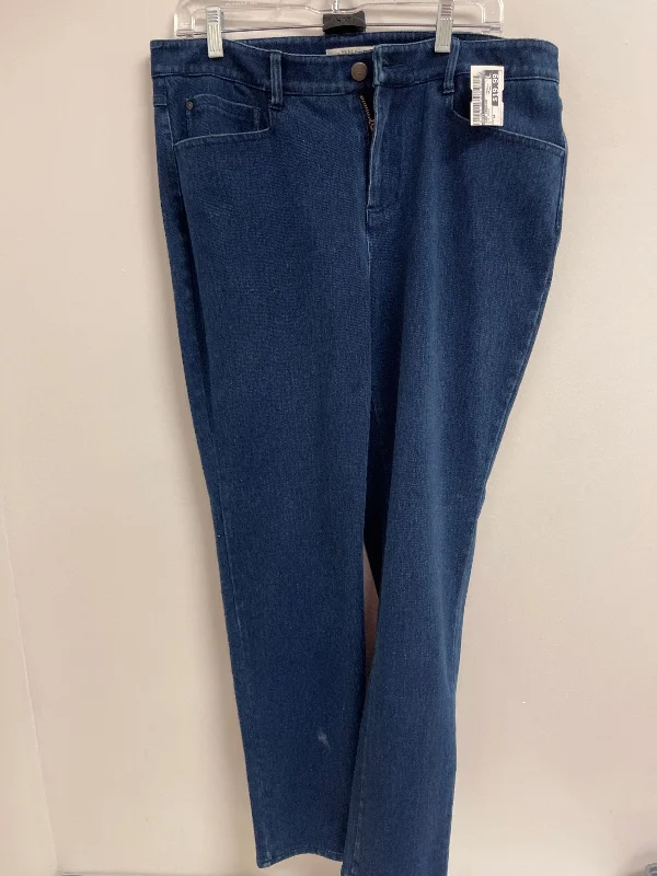 Women's Trouser PantsJeans Straight By Orvis In Blue Denim, Size: 14