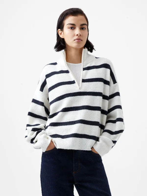 Women's Duffle CoatsVhari Recycled Stripe Half Zip Jumper