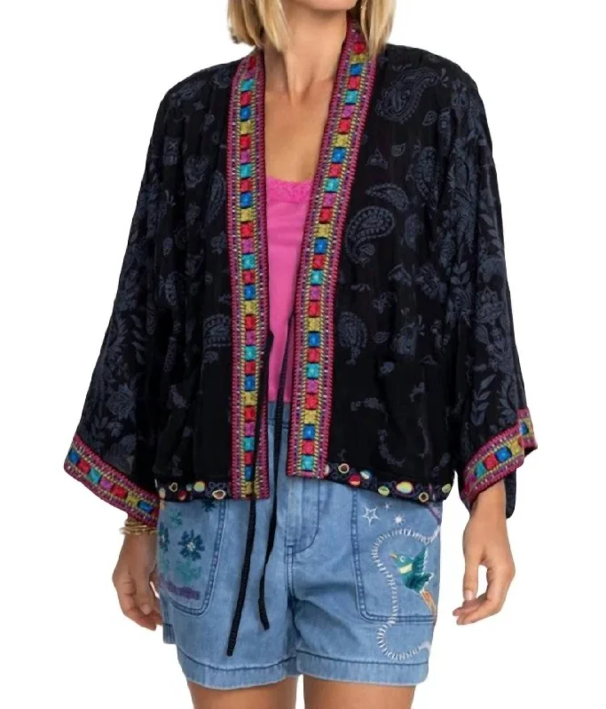 Women's Crew Neck SweatersStar Danica Kimono In Black