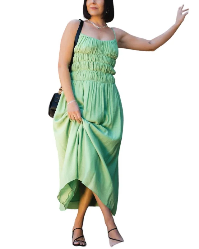 Women's Notched Collar DressesAndrina Dress In Kelly Green