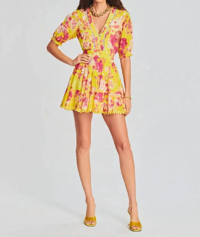 Women's Long-Sleeve DressesAuril Short Dress In Yellow