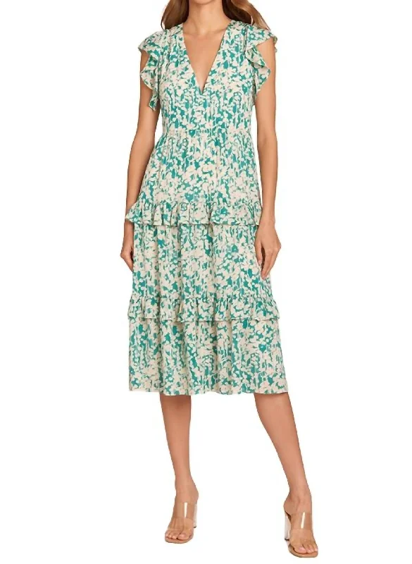 Women's Mandarin Collar DressesChamomile Dress In Willow