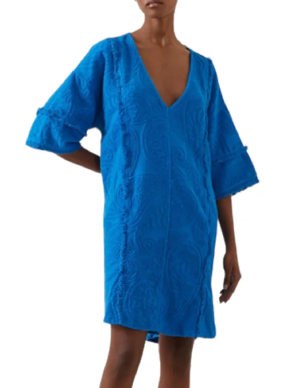 Women's Shirt Collar DressesDomna Towel Dress In Blue