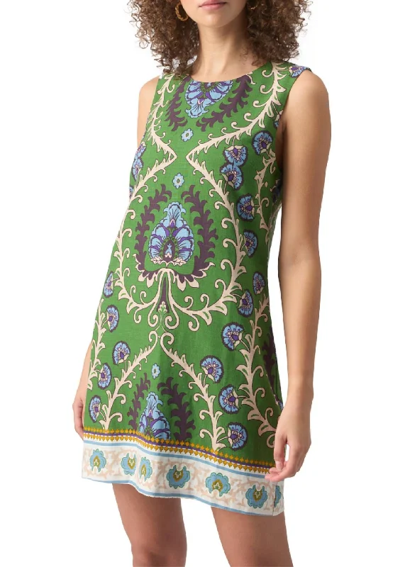 Women's Boat-Back DressesEasy Shift Dress In Mezzo Tile