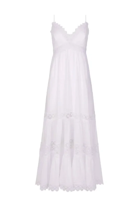 Women's Wrap DressesGeneva Long Dress In White