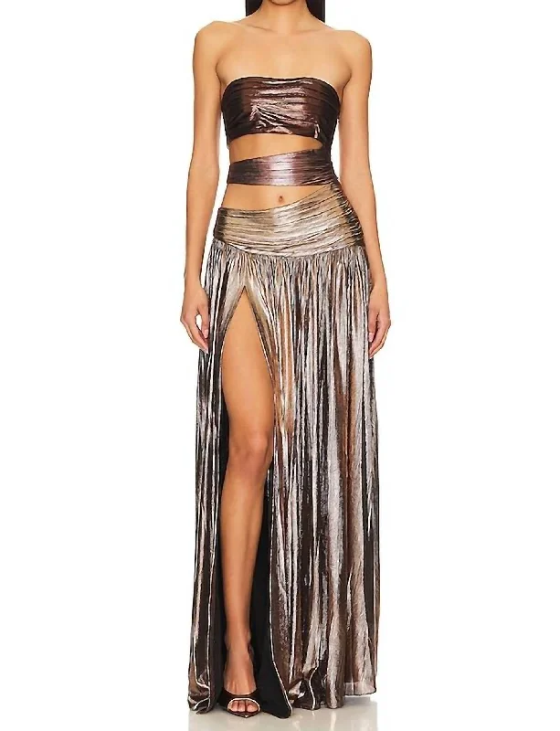 Women's U-Back DressesLia Dress In Brown Ombre