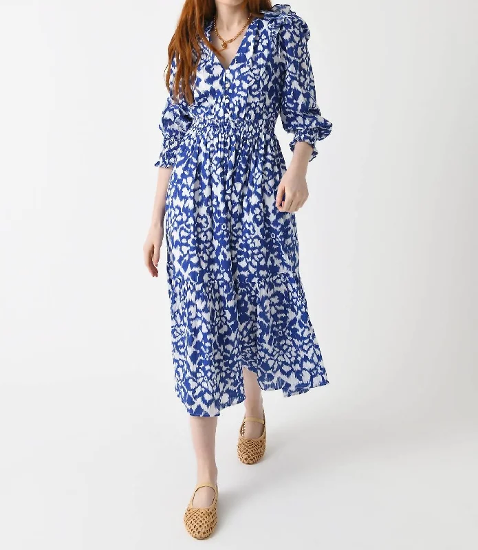 Women's Mandarin-Neck DressesPearl Dress In Bluing