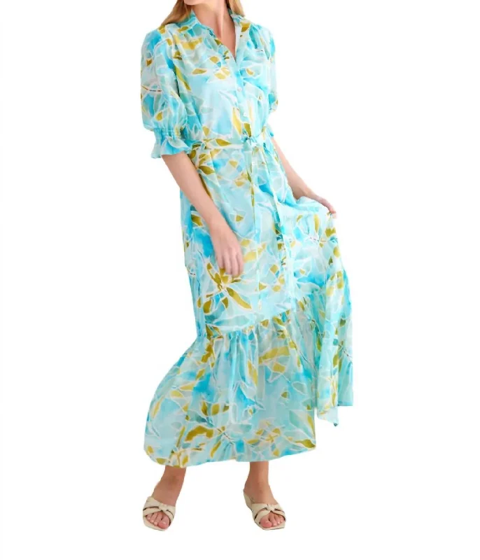 Women's Boat-Neck DressesSienna Dress In Seaweed Print