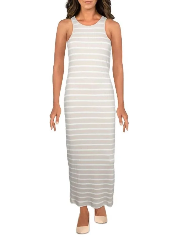 Women's Sleeveless DressesTommy Rib Racer Dress In Birch/white