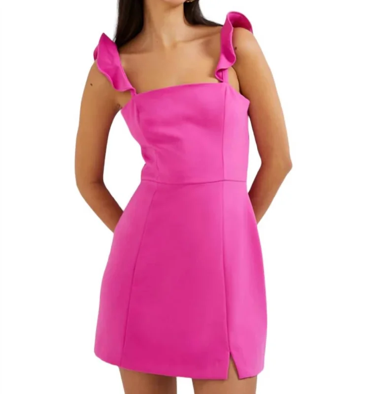 Women's Shirt Collar DressesWhipser Strappy Dress In Pink