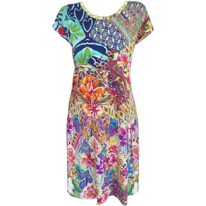 Women's Shirt Collar DressesWomen's Talavera Cap Sleeve Dress In Multi