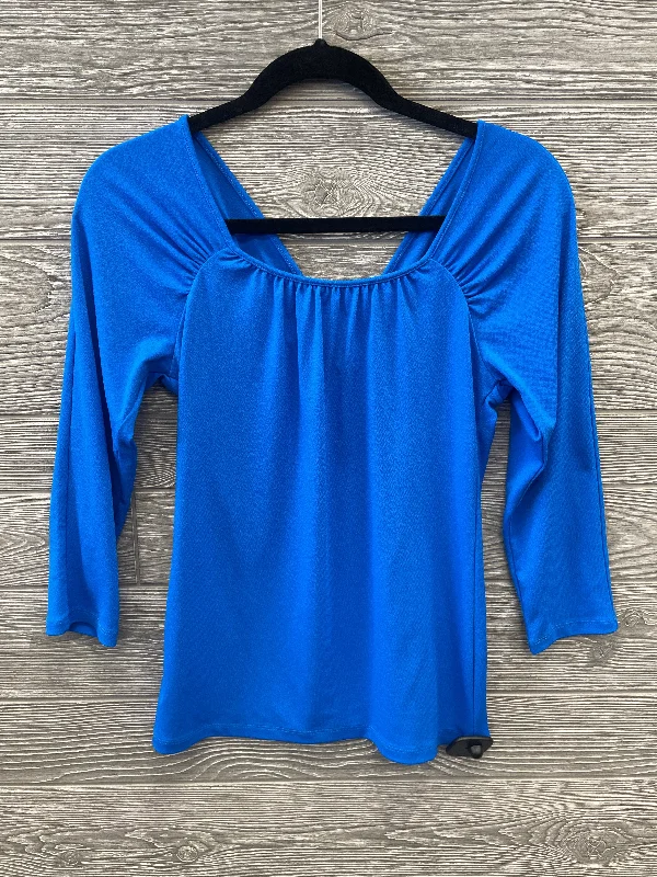 Women's Blouse with Peter Pan CollarTop 3/4 Sleeve By Ann Taylor  Size: S