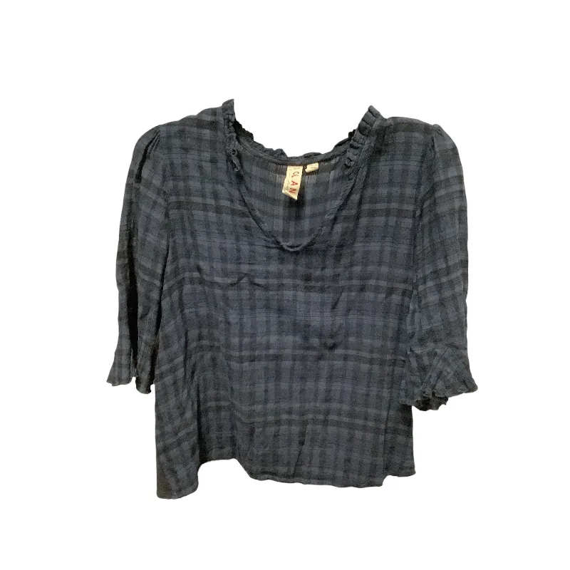 Women's Blouse with Square CollarTop 3/4 Sleeve By Dolan Left Coast  Size: M