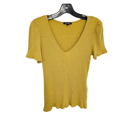 Women's Blouse with Mandarin CollarTop 3/4 Sleeve By Express  Size: M