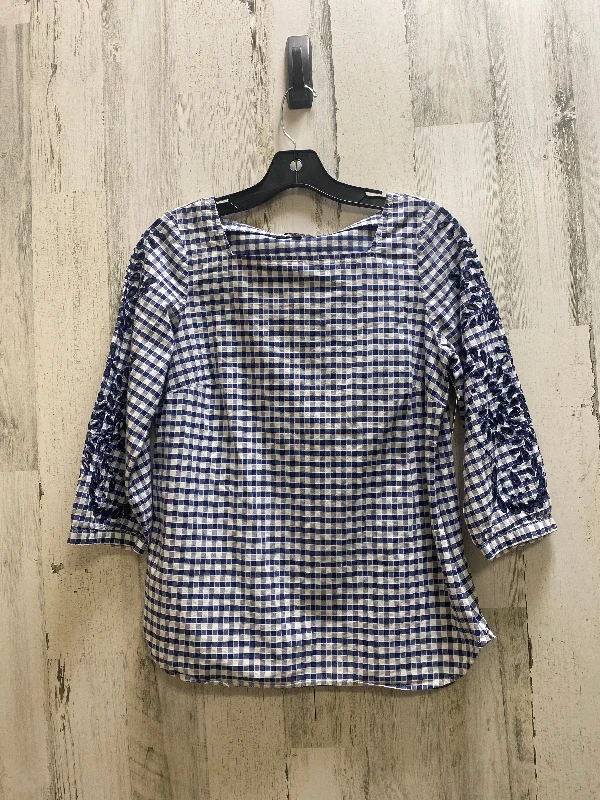 Women's Blouse with Rounded CollarTop 3/4 Sleeve By Talbots  Size: S