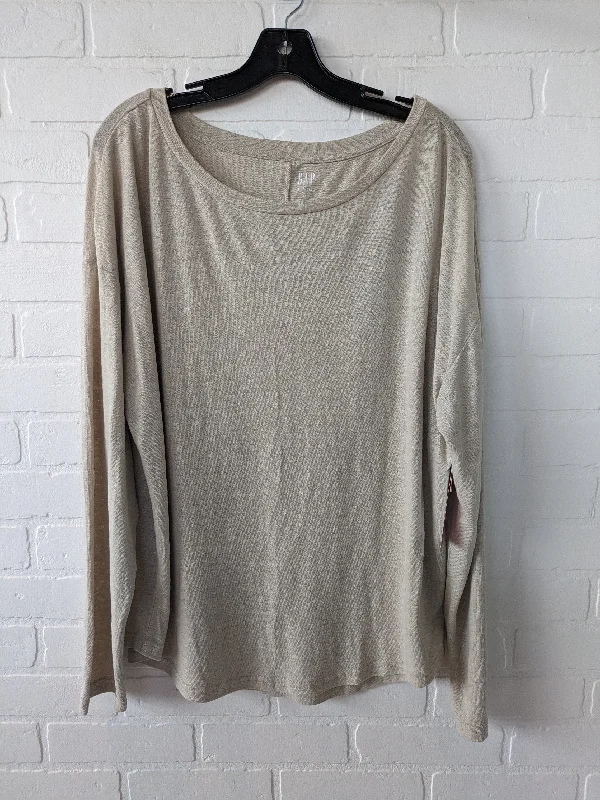 Women's Round-Neck BlouseTop Long Sleeve Basic By Gap  Size: Xl