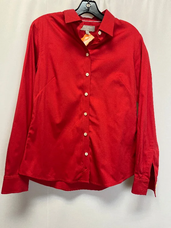 Women's Button-Up BlouseTop Long Sleeve By Banana Republic O  Size: M