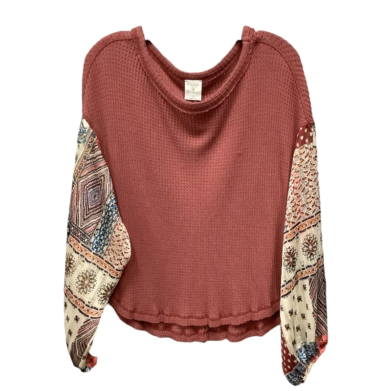 Women's Blouse with U-Shaped CollarTop Long Sleeve By By Together  Size: S