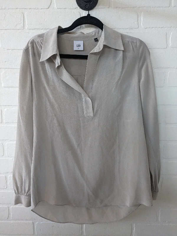 Women's Blouse with Lapel CollarTop Long Sleeve By Cabi  Size: Xs