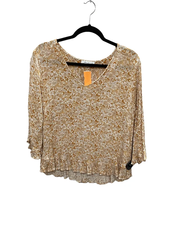 Women's Blouse with V-Shaped CollarTop Long Sleeve By Cupcakes And Cashmere  Size: L