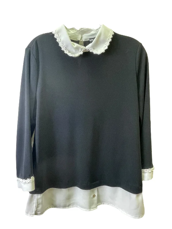 Women's Blouse with Square NeckTop Long Sleeve By Karl Lagerfeld  Size: S