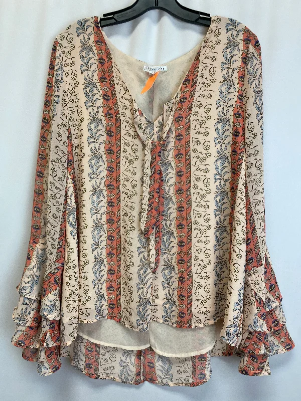 Women's Blouse with Sweetheart NeckTop Long Sleeve By Loveriche  Size: 1x