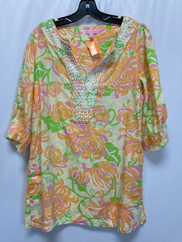 Women's Blouse with Shawl CollarTunic Long Sleeve By Lilly Pulitzer  Size: Xs